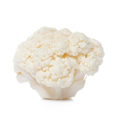 Karnabahar. Beyaz izole parçası.