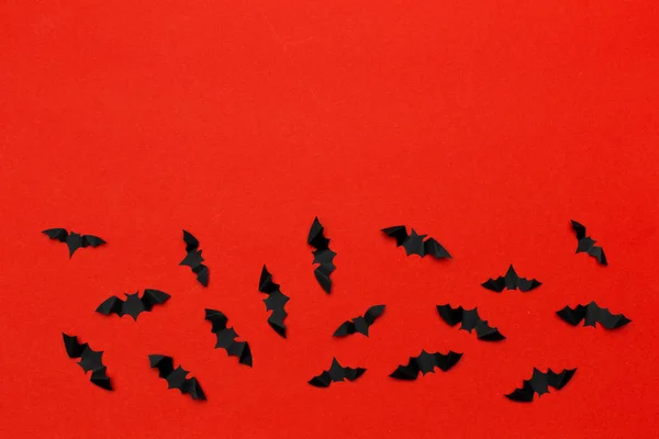 Halloween Decoration Concept Paper Bats Flying — Stok Foto