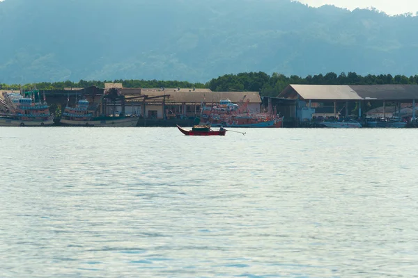 Bateau Sur Rivière Arrière Plan Gros Plan — Photo