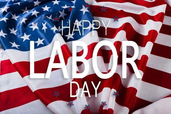 Banner Happy Labor Day Americké Vlastenecké Zázemí — Stock fotografie