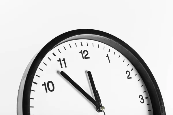 Simple Classic Black White Wall Clock — Stock Photo, Image