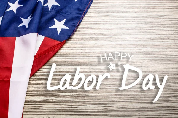 Banner Happy Labor Day Americké Vlastenecké Zázemí — Stock fotografie