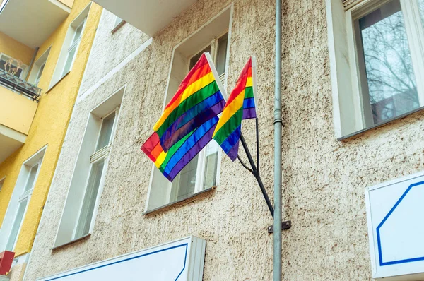 Flaga Dumy Gejowskiej Wiatr — Zdjęcie stockowe