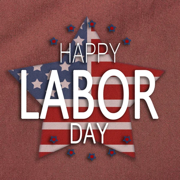 Banner Happy Labor Day Americké Vlastenecké Zázemí — Stock fotografie