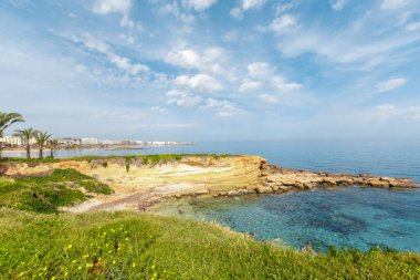 Tropik sahil zekâ denizde gündüz 