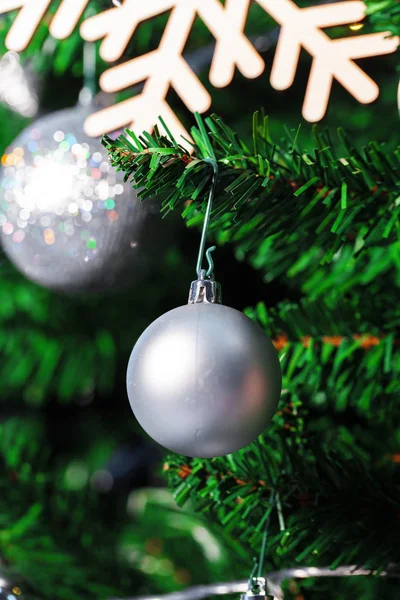 Zdobený Vánoční Stromeček Detailní — Stock fotografie