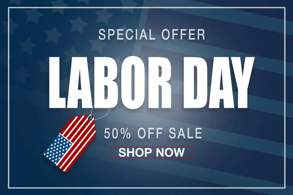 Buon Labor Day Banner Sfondo Patriottico Americano — Foto Stock