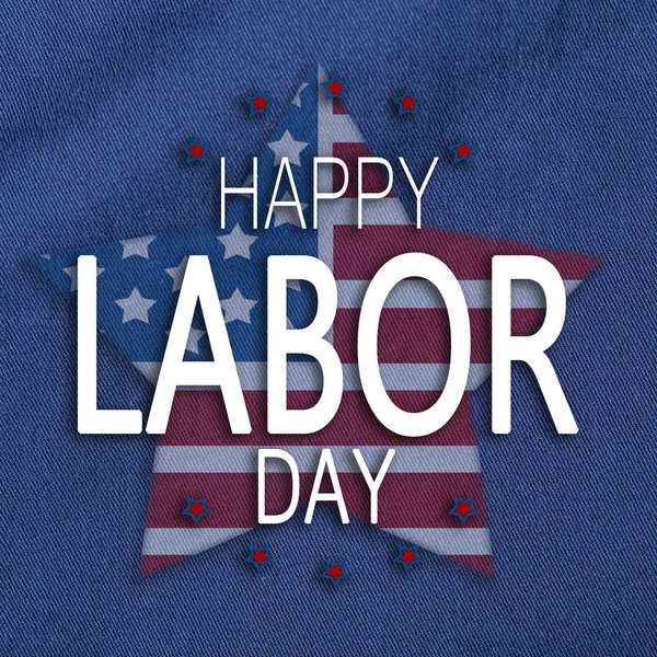 Banner Happy Labor Day Americké Vlastenecké Zázemí — Stock fotografie