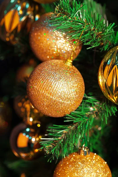 Decorated Christmas Tree Closeup Royalty Free Stock Images