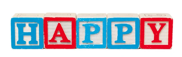 Wooden Alphabet Blocks Isolated White Background — Stock Photo, Image