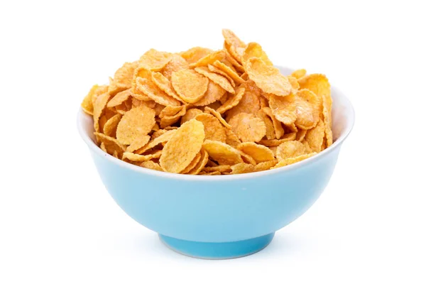 Corn Flakes Bowl Isolated White Background — Stock Photo, Image