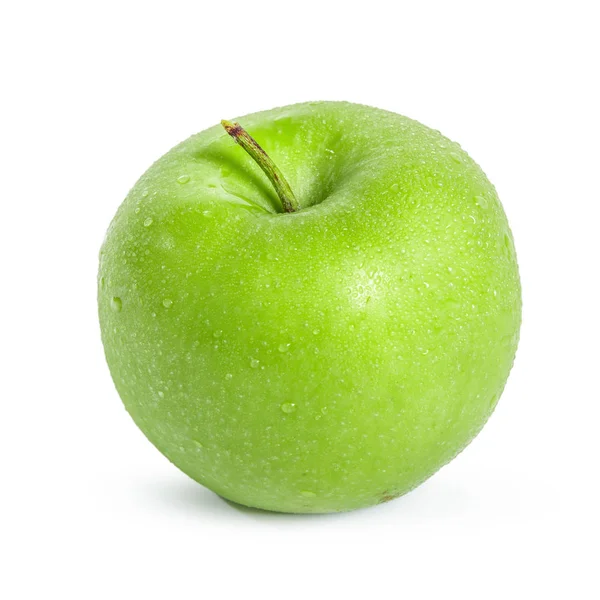 Pomme Verte Isolée Sur Fond Blanc — Photo
