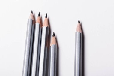 Beyaz arka plan üst görünümünde yalıtılmış kalem