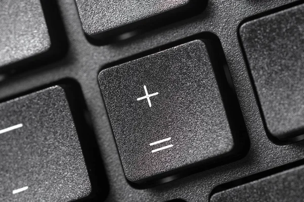 Black Laptop Keyboard Close — Stock Photo, Image