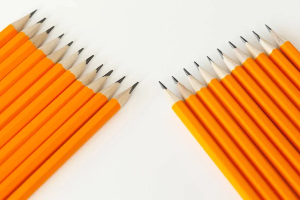 Lápis Laranja Fechar Isolado Fundo Branco — Fotografia de Stock