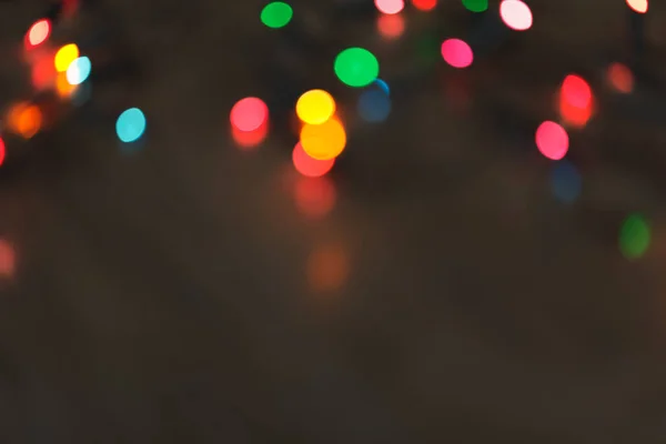 Nahaufnahme Der Weihnachtsbeleuchtung Bokeh — Stockfoto