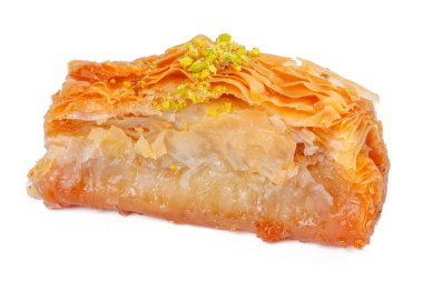 Türk Ramazan Tatlısı Baklava beyazı izole etti