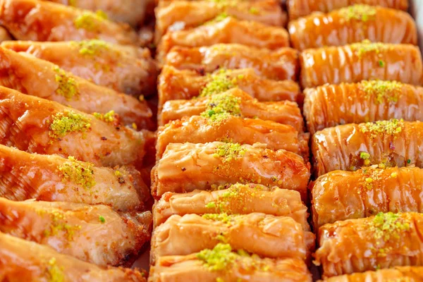 Close Turkish Dessert Baklava — Stock Photo, Image