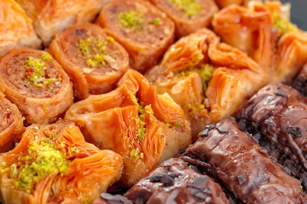 Närbild Turkisk Dessert Baklava — Stockfoto