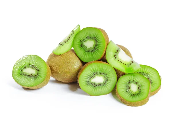 Kiwi Vruchten Geïsoleerd Witte Achtergrond — Stockfoto