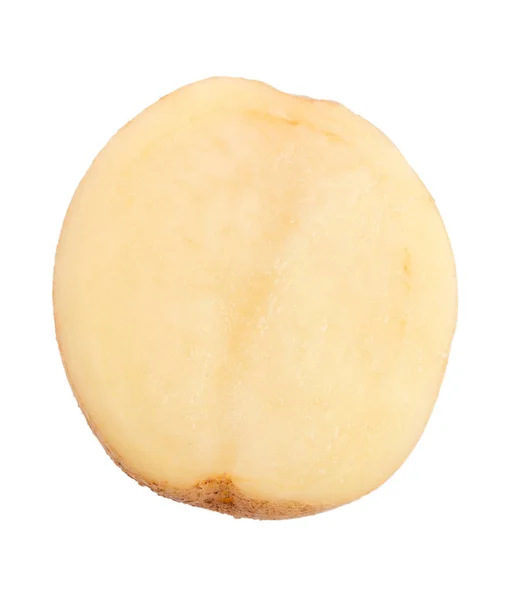 Ακατέργαστη Κίτρινη Πατάτα Απομονωμένη Λευκό Φόντο — Φωτογραφία Αρχείου