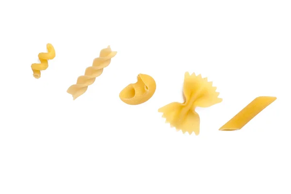 Pasta Witte Achtergrond — Stockfoto