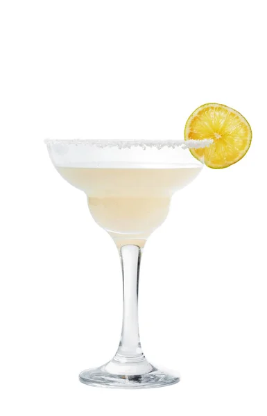 Verre Cocktail Frais Sur Fond Blanc — Photo