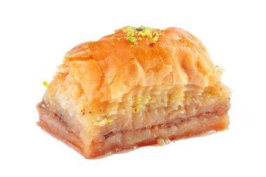 Türk Ramazan Tatlısı Baklava beyazı izole etti