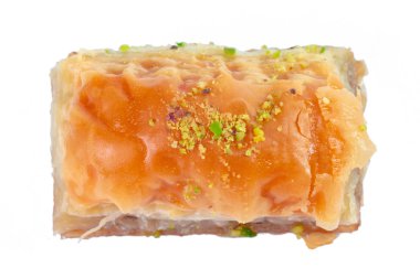 Türk Ramazan Tatlısı Baklava beyazı izole etti