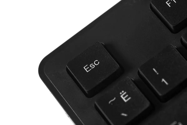 Schwarze Laptop Tastatur Aus Nächster Nähe — Stockfoto