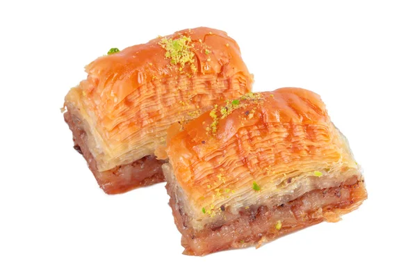 Türk Ramazan Tatlısı Baklava beyazı izole etti