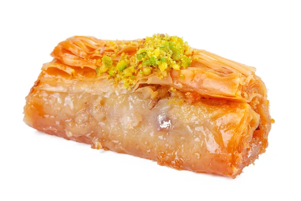 Turecký Ramadánský Dezert Baklava Izolovaný Bílém — Stock fotografie