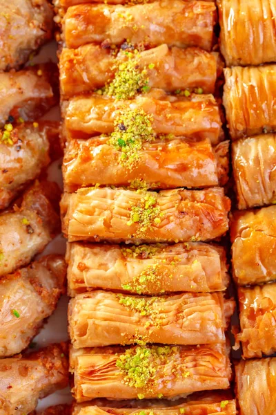 Turkish Dessert Baklava Close — Stock Photo, Image