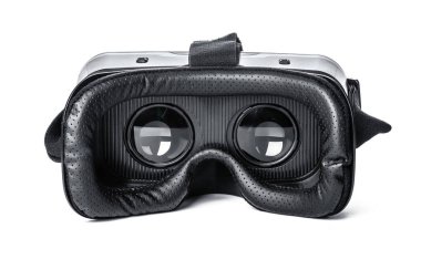 Video kayıt cihazı. Beyaz arkaplanda sanal gerçeklik gözlükleri