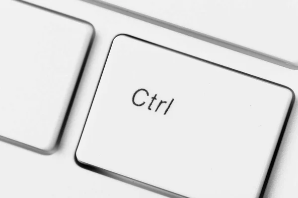 Close White Computer Keyboard — Stock Photo, Image