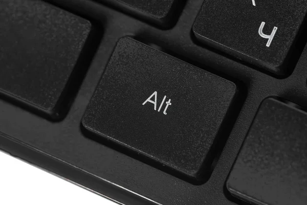 Black Laptop Keyboard Close — Stock Photo, Image