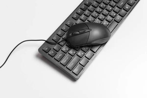 Mouse Teclado Computador — Fotografia de Stock