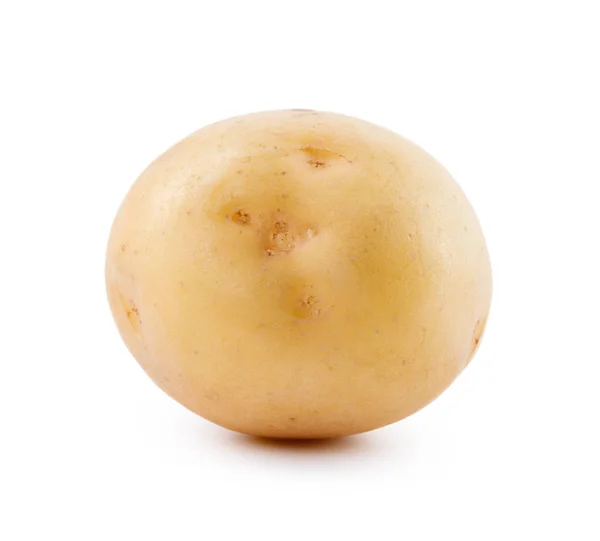 Rauwe Gele Aardappel Geïsoleerd Witte Achtergrond — Stockfoto