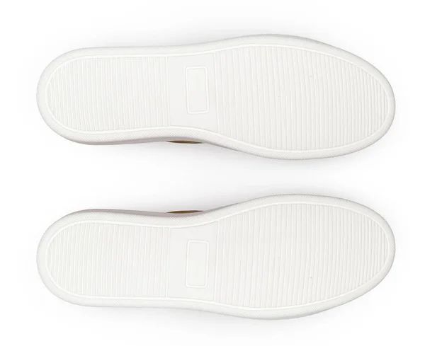Parte Inferior Dos Sapatos Isolado Sobre Fundo Branco — Fotografia de Stock