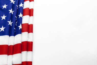 Düz arka planda Amerikan bayrağı Abd'nin kapatılması
