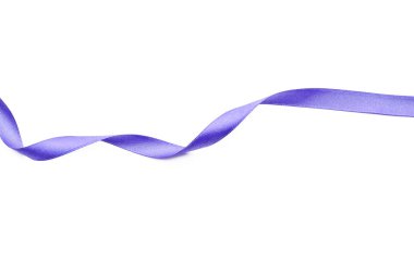 Beyaz arkaplanda güzel mavi kurdele