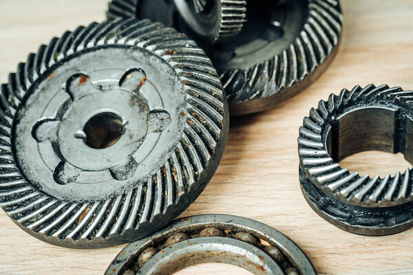 Gears from an old industrial machine