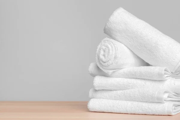 Clean Soft Towels Color Background — Stock Photo, Image