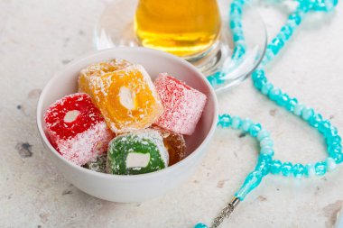 Türk lokumu yakın çekim