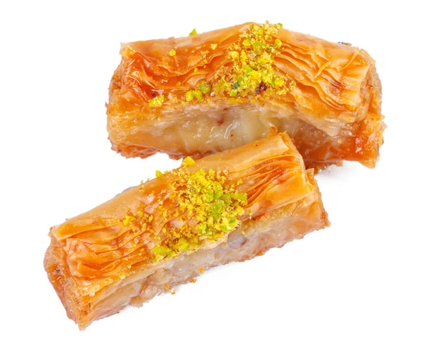 Türk Ramazan Tatlısı Baklava beyazı izole etti