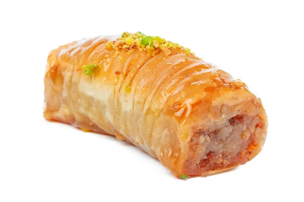 Turecký Ramadánský Dezert Baklava Izolovaný Bílém — Stock fotografie