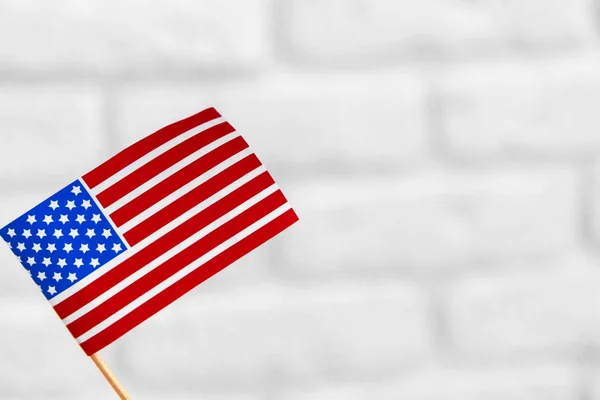 Estados Unidos América Bandeira Isolada Sobre Fundo Branco — Fotografia de Stock
