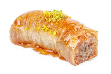 Türk Ramazan Tatlısı Baklava beyazı izole etti