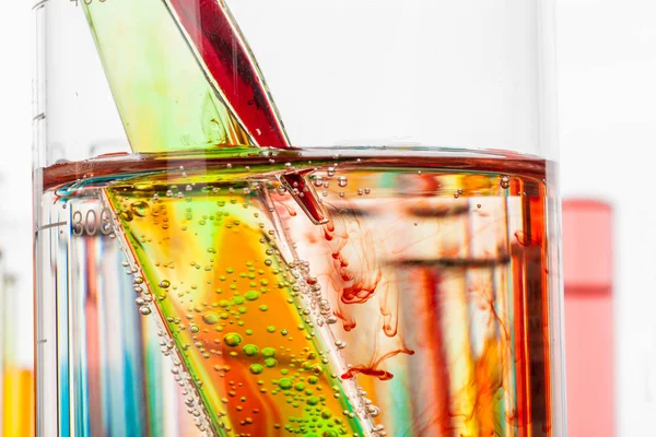 Test Tubes Colorful Chemicals Close Laboratory — Stock Photo, Image