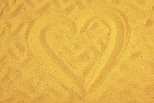 Серце Намальоване Піску — стокове фото